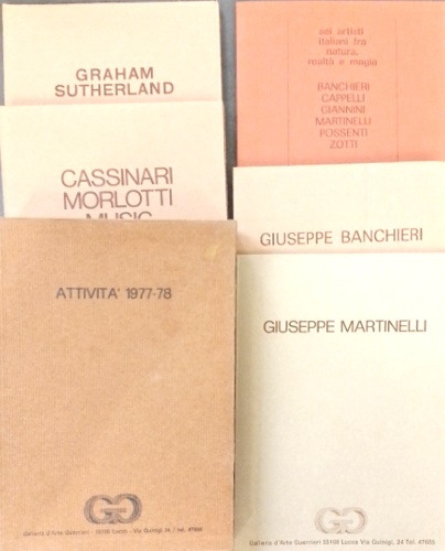 Attività 1977-78. 5 cataloghi editoriiali: --Giuseppe Martinelli. --Giuseppe Ban