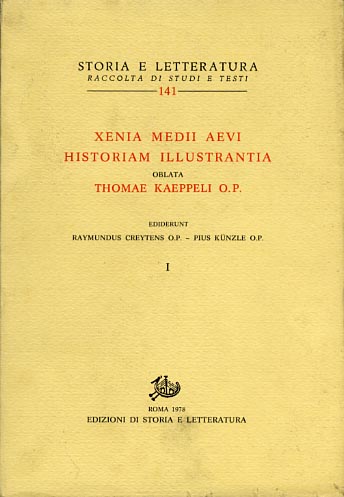 9788884988898-Xenia Medii Aevi Historiam Illustrantia. Oblata Thomae Kaeppeli O.P.
