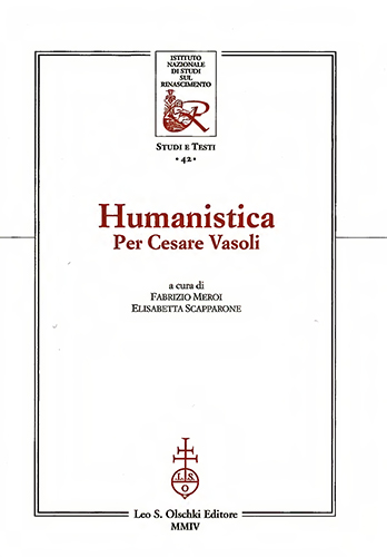  - Humanistica. Per Cesare Vasoli.
