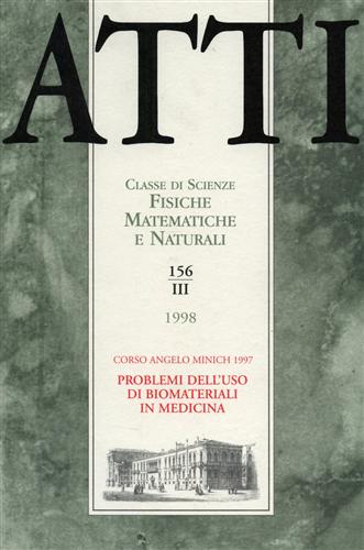 -- - Atti. Classe di Scienze Fisiche, Matematiche e Naturali. N.156. fascicolo III.