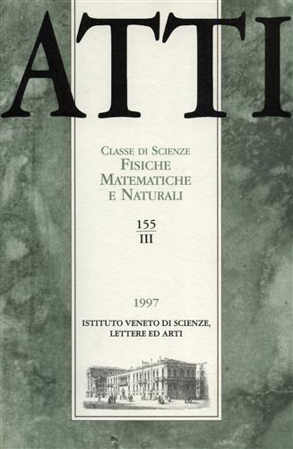 -- - Atti. Classe di Scienze Fisiche, Matematiche e Naturali. N.155. fascicolo III.