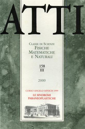 -- - Atti. Classe di Scienze Fisiche, Matematiche e Naturali. N.158. fascicolo III.