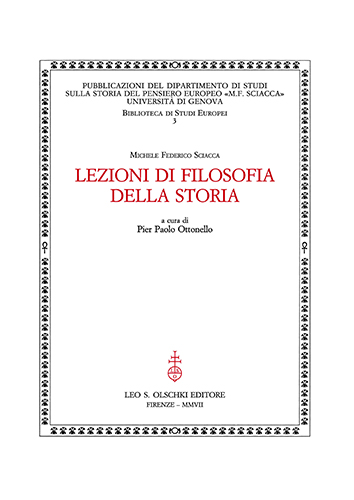 Sciacca,Michele Federico. - Lezioni di filosofia della storia.