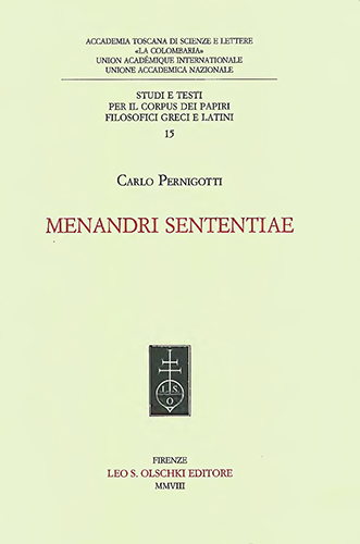 Pernigotti, Carlo. - Menandri sententiae.