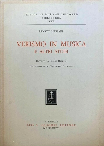 Mariani, Renato. - Verismo in musica e altri studi.