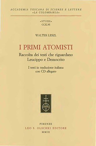 Leszl,Walter. - I primi atomisti.