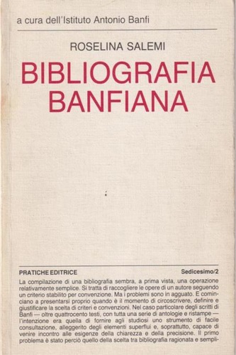 Salemi,Roselina. - Bibliografia banfiana.