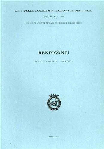 -- - Rendiconti. Dall'indice: Levi,M.A. Roma ar