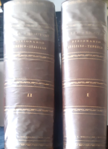 Rigutini,Giuseppe. Bulle, Oscar. - Dizionario italiano tedesco. Tedesco italiano.