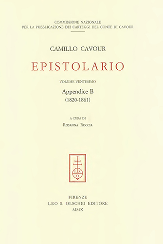 Cavour,Camillo. - Epistolario. Vol. XX. Appendice B (1820-1861).