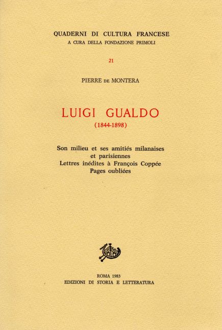 Montera,(de) Pierre. - Luigi Gualdo 1844-1898.