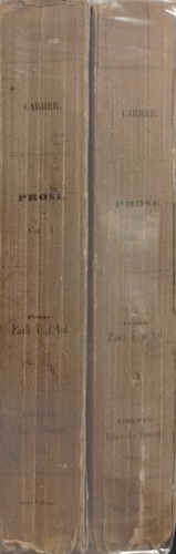 Carrer,Luigi. - Prose. Vol.I: Elogi, Discorsi, Relazi