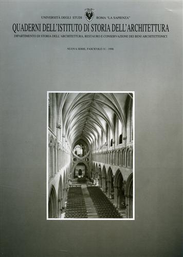 -- - Quaderni dell'Istituto di storia dell'architettura. Nuova serie vol.31.