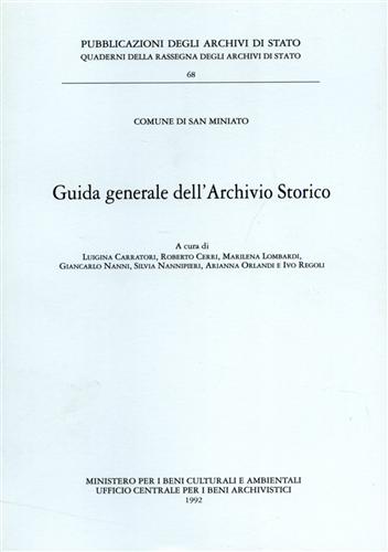 -- - Guida Generale dell'Archivio Storico. Comune di San Miniato.