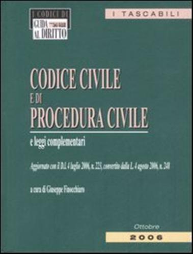 -- - Codice civile e di procedura civile e leggi complementari.