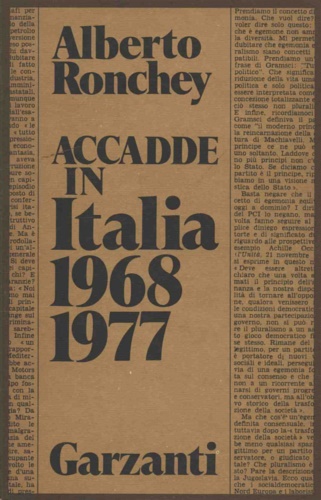 Ronchey,Alberto. - Accadde in Italia (1968-1977).