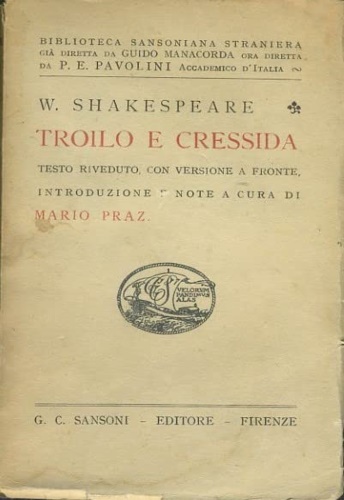 Shakespeare,William. - Troilo e Cressida.