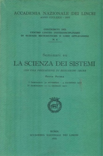 AA.VV. - La Scienza dei sistemi (seminari su).