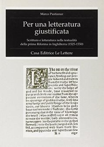 Pustianaz,Marco. - Per una letteratura giustificata. Scrittura e letteratura nella
