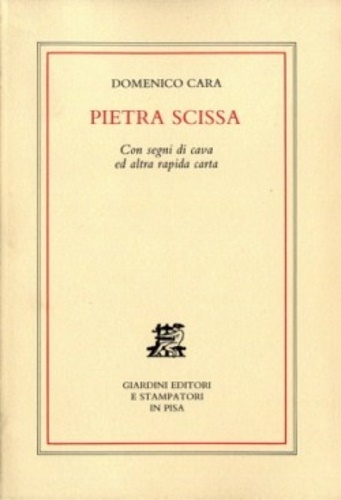 Cara,Domenico. - Pietra scissa. Con segni di cava ed altra rapida carta.