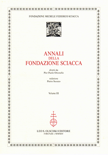 [ Fondazione Michele Federico Sciacca ]. - Annali della Fondazione Sciacca. Volume III.