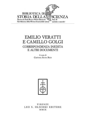 -- - Emilio Veratti e Camillo Golgi. Corrispondenza inedita e altri documenti. .