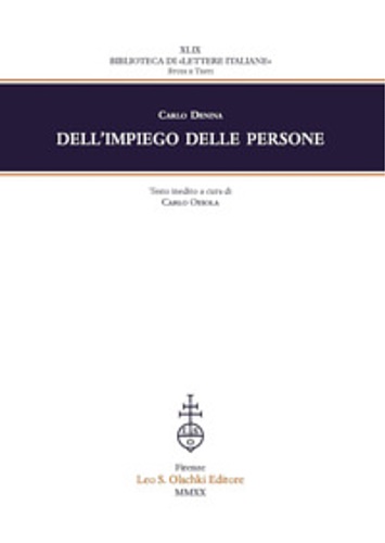 Denina, Carlo. - Dell'impiego delle persone.