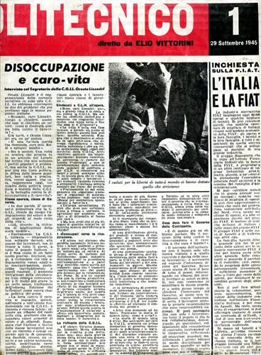 -- - Il Politecnico. 1945-1947. [Il Politecnico inizia a Milan
