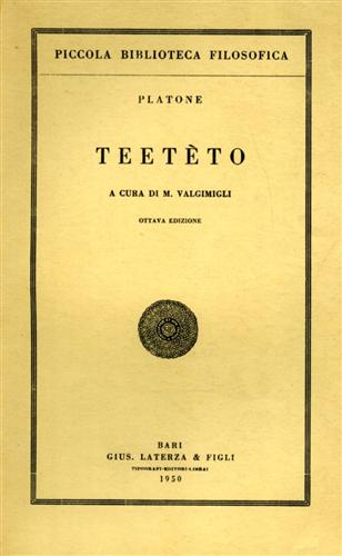 Platone. - Teeteto.