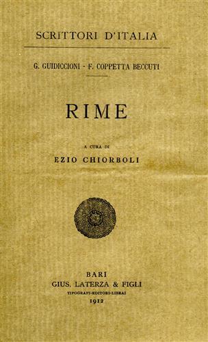 Guidiccioni,G. Coppetta Beccuti,F. - Rime.