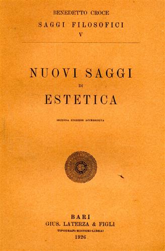 Croce,Benedetto. - Nuovi saggi di Estetica.