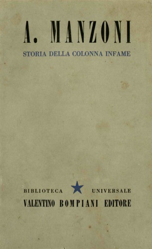 Manzoni,Alessandro. - Storia della colonna infame.