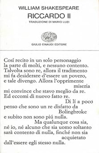 Shakespeare,William. - Riccardo II.