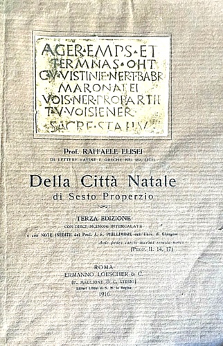 Sesto Properzio. - Della Citt Natale.