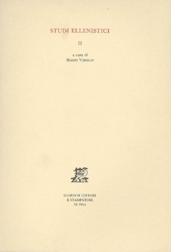 -- - Studi Ellenistici. Vol.II.