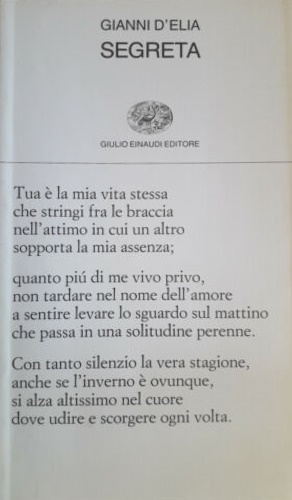 D'Elia,Gianni. - Segreta 1986-1987.