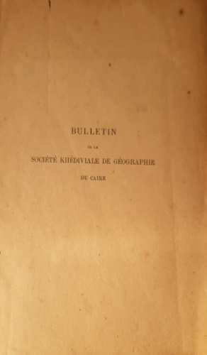 -- - Bulletin de la Socit Khdiviale de Geographie. Numero 1 Gennaio 1894. Period