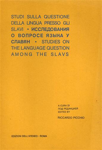 -- - Studi sulla questione della lingua presso gli slavi.