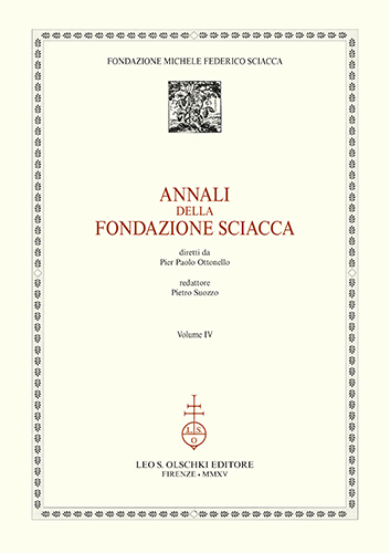 [ Fondazione Michele Federico Sciacca ]. - Annali della Fondazione Sciacca. Volume IV.