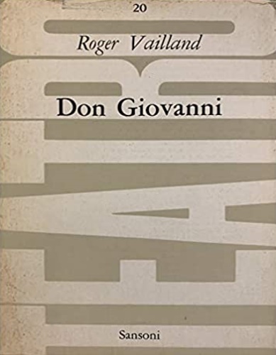 Vailland, Roger. - Don Giovanni.