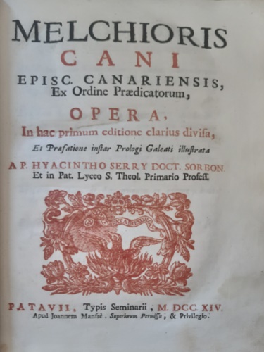 Cano, Melchiorre. - Opera.