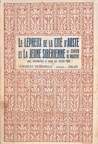 De Maistre,Xavier. - Le lpreux de la cit d'Aoste et la jeune sibrienne.