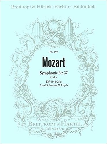 Mozart,Wofgang Amadeus. - Symphonie Nr. 37. G-dur. Contiene : 4 spartiti per il 1 violino. 3 spartiti per il 2 violino. 2 spartiti per la viola.2 spartiti per violoncello e contrabbasso. 1 spartito per i fiati. 1 Partitura generale.