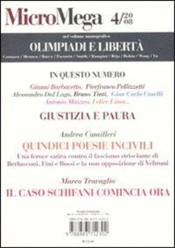 -- - Olimpiade e Libert. Cannav, Mennea, Barca, Pastor
