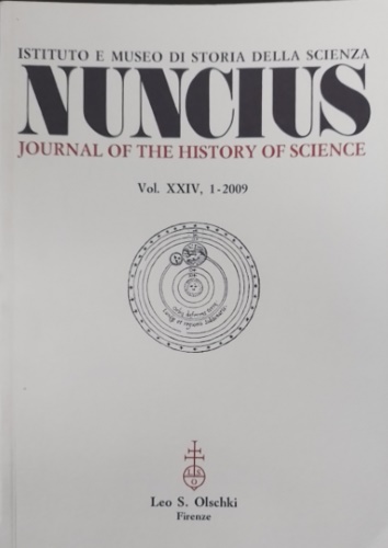 -- - Nuncius. Annali di Storia della Scienza. Vol.: XXIV-1- 2009.