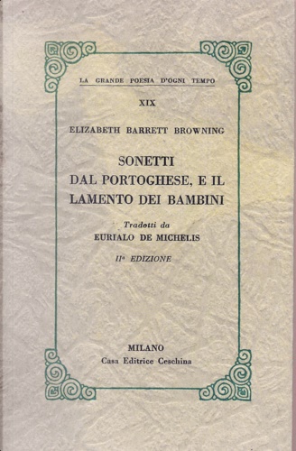 -- - Sonetti dal portoghese, e il lamento dei bambini.
