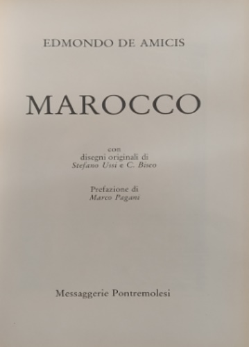 De Amicis,Edmondo. - Marocco.
