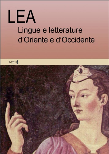  - LEA Lingue e letterature d' Oriente e d'Occidente. I/2012.