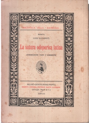Illuminati,Luigi. - La satura odeporica latina.
