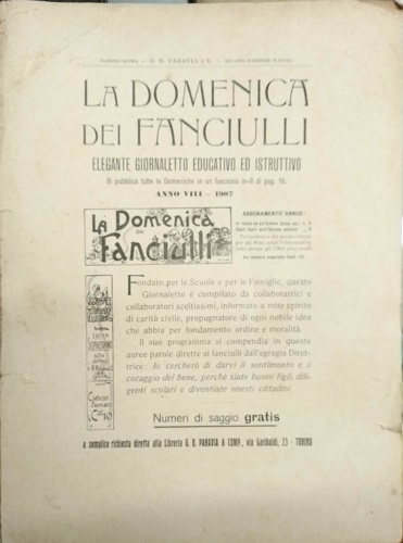 -- - La domenica dei fanciulli. Elegante giornaletto educativo ed istruttivo.